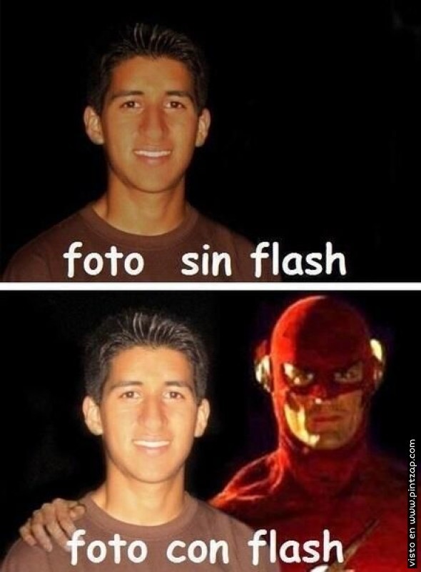 Foto con flash - meme