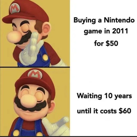Waiting to buy a Nintendo - meme