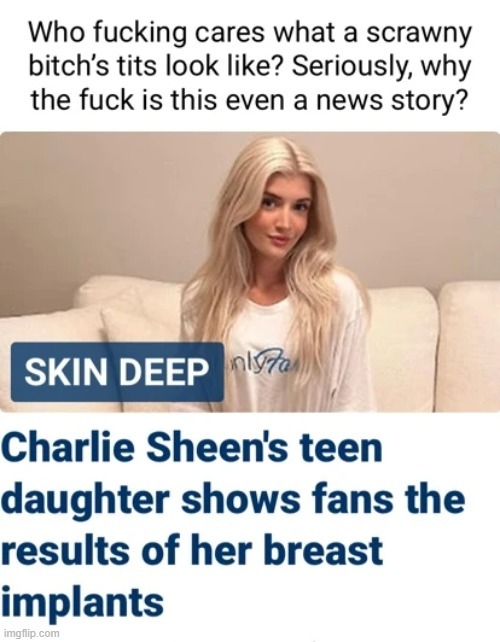 Charlie Sheen's daughter only fans - meme