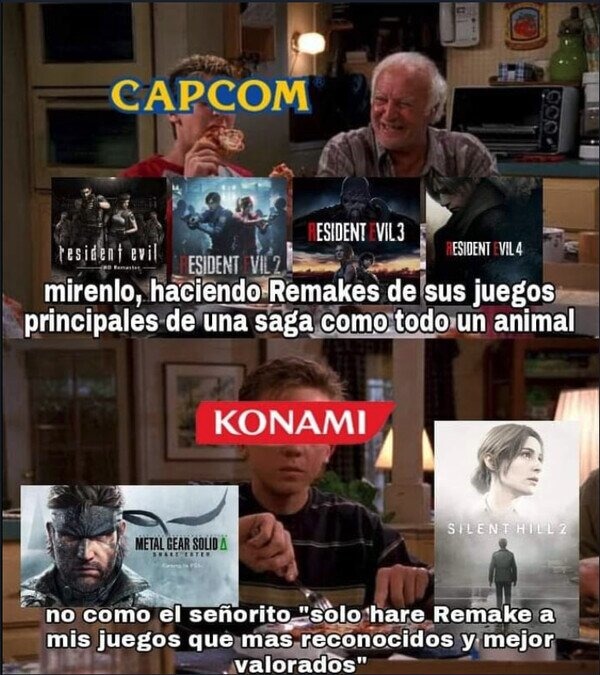 Capcom vs Konami - meme