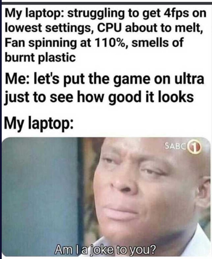 Damn laptop - meme