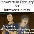 Introverts in February vs Introverts in May