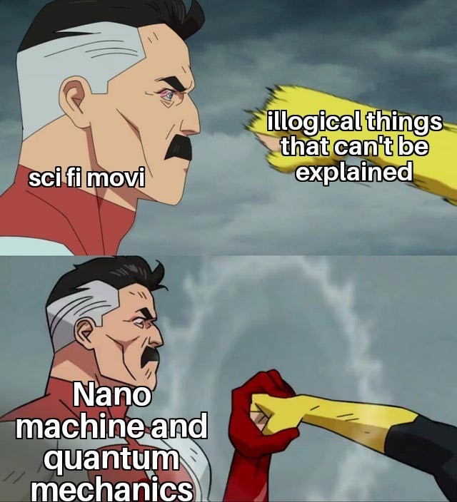 Nano machine and quantum mechanics - meme