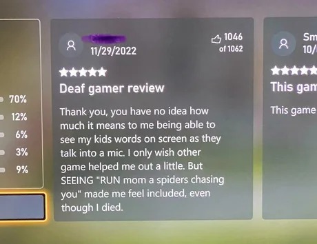 Wholesome deaf gamer review - meme