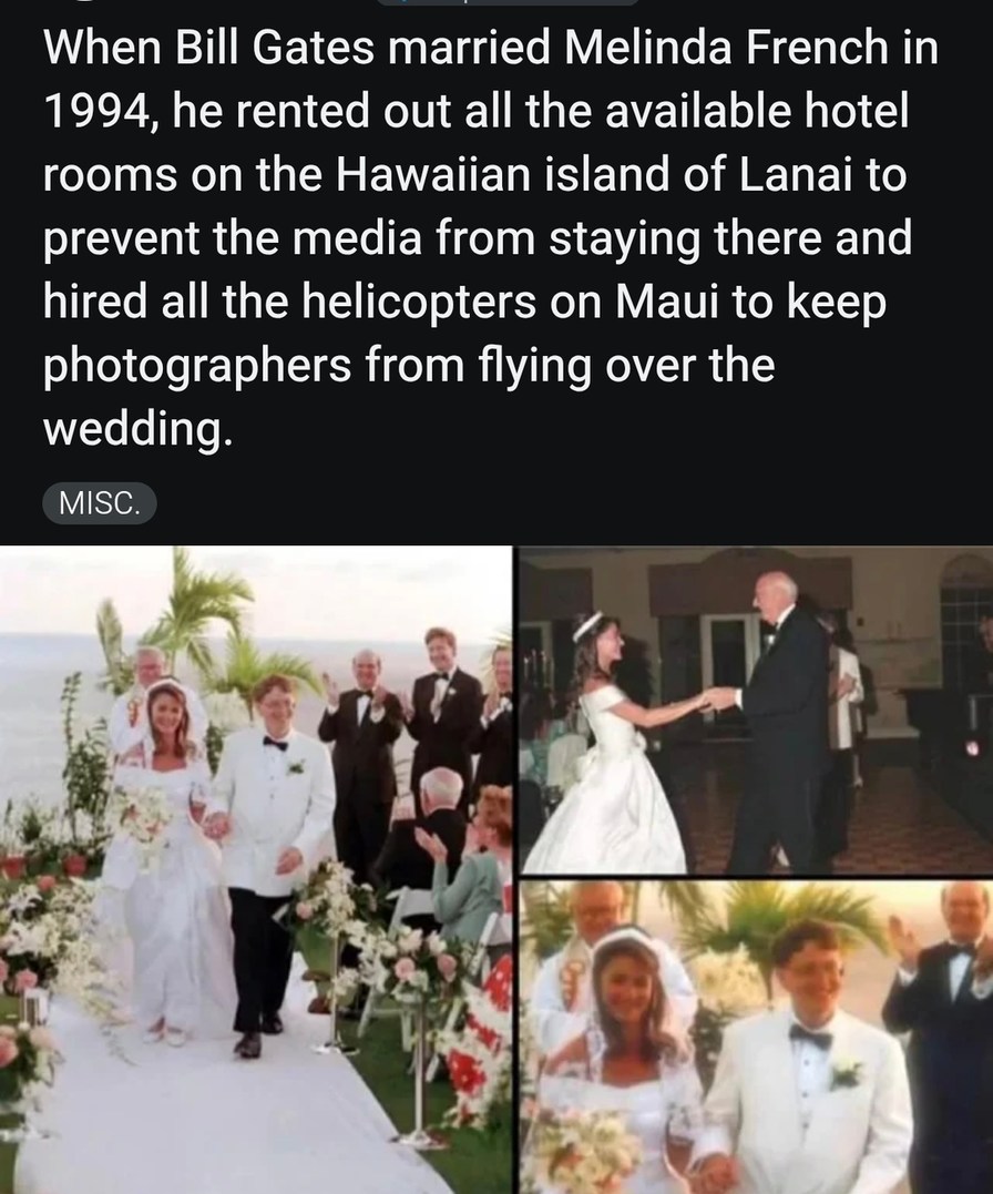 Bill Gates wedding had zero paparazzi access - Meme by motti111 :) Memedroid