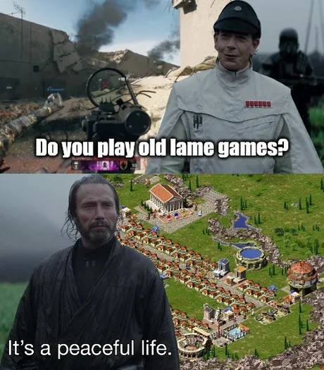 Playing old lame games hits different - meme