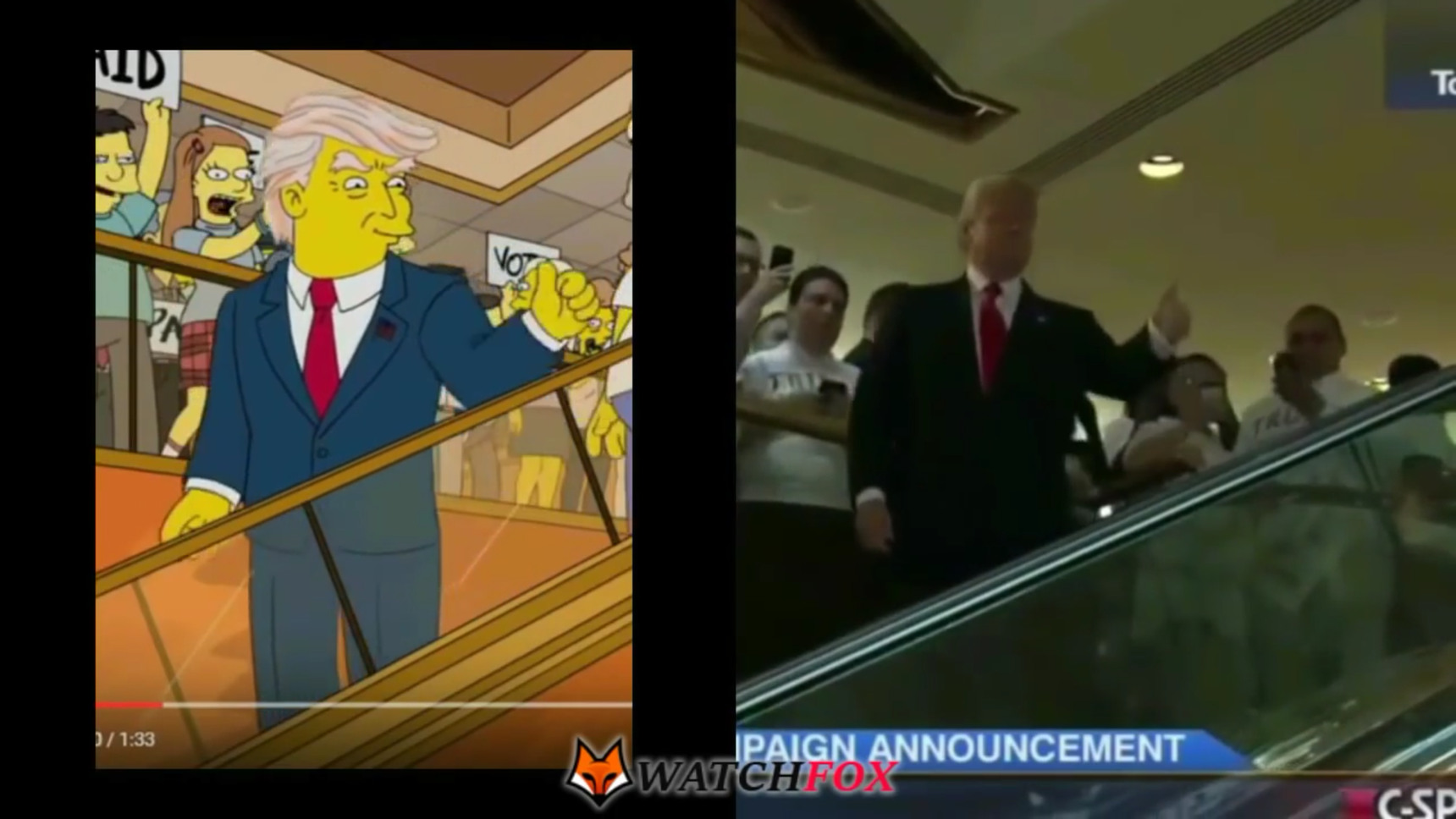 At the year 2000, Trump was the US presedent in the Simpsons - meme