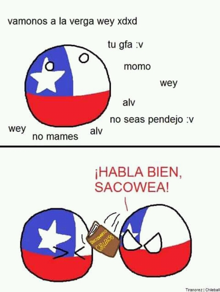 Hablen como chilenos wn >:( - meme
