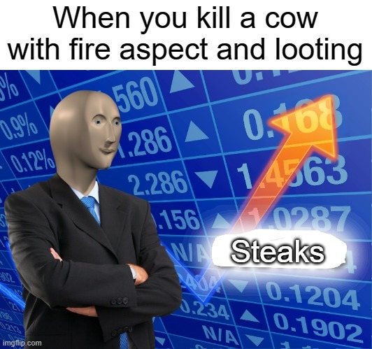Steaks stonks - meme
