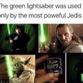 Why is the last light saber facing down??
