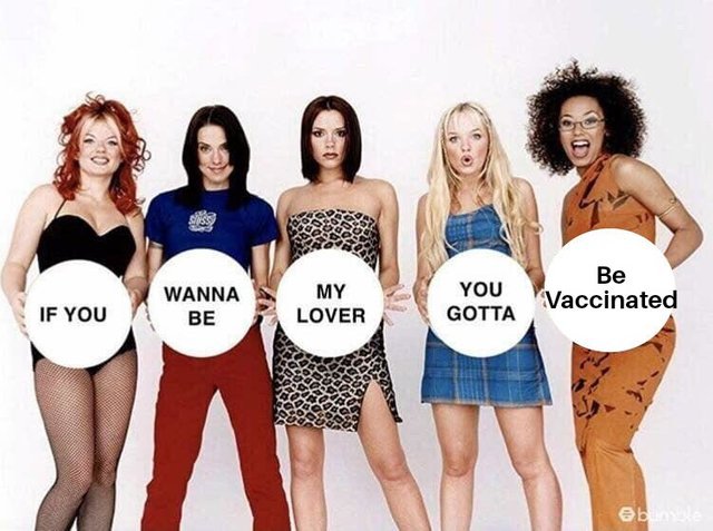 If you wanna be my lover you gotta be vaccinated - meme