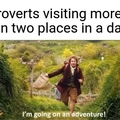 Introverts visiting more than two places in a day