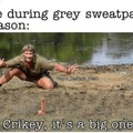 Gray sweatpants season