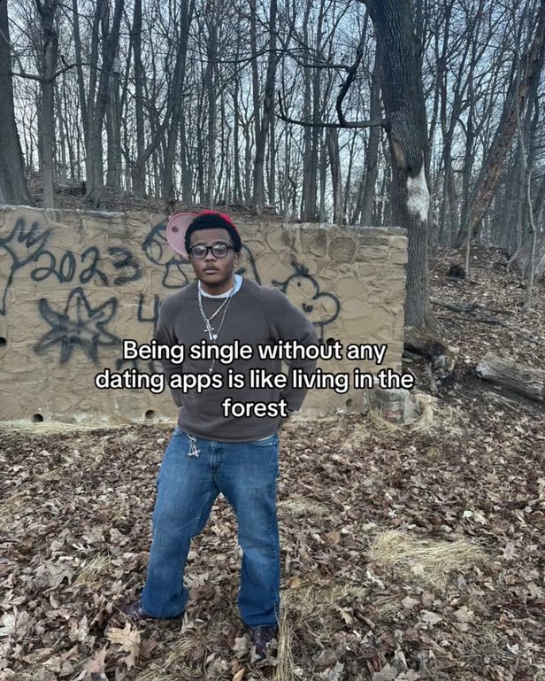 Dating app free life = forest mode unlocked - meme