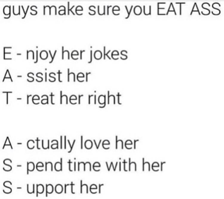 Eating ass is nasty - meme