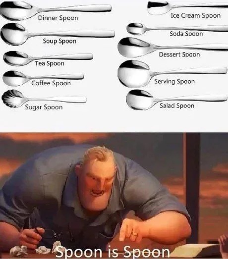 spoon types - meme