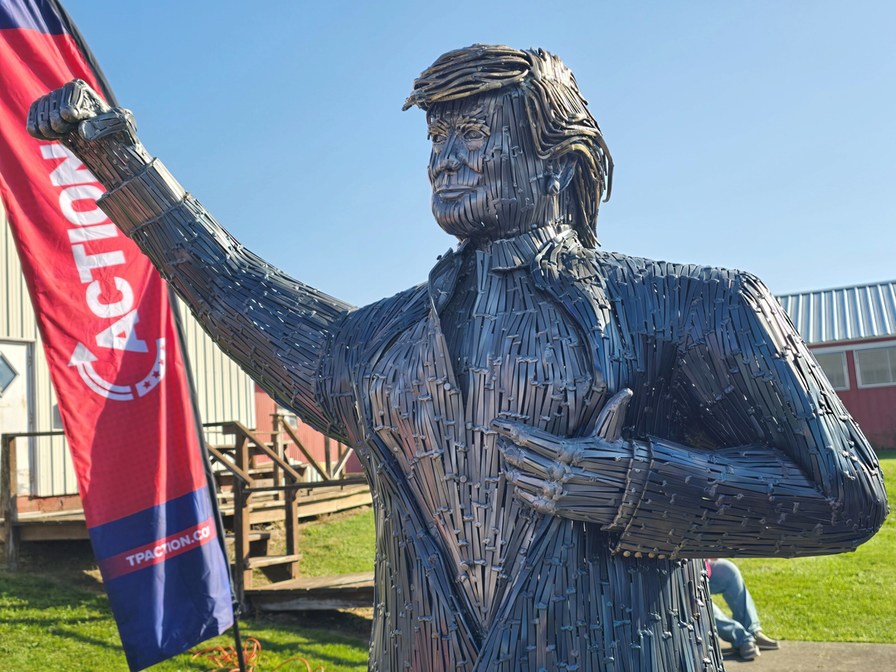 Trump "Tough as Nails" statue in Pennsylvania - meme