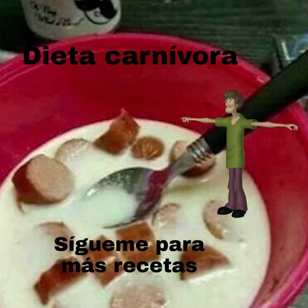 Dieta carnivora - meme