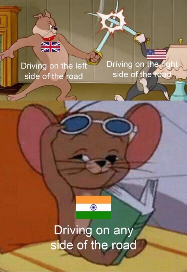 Driving in India - meme