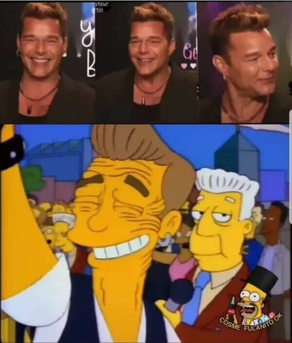 Meme de los Simpsons y Ricky Martin