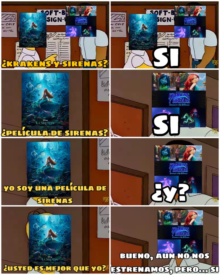 La sirenigga vs krakens y sirenas - meme