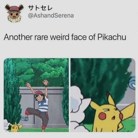 Pikachu when the edibles hit too early - meme