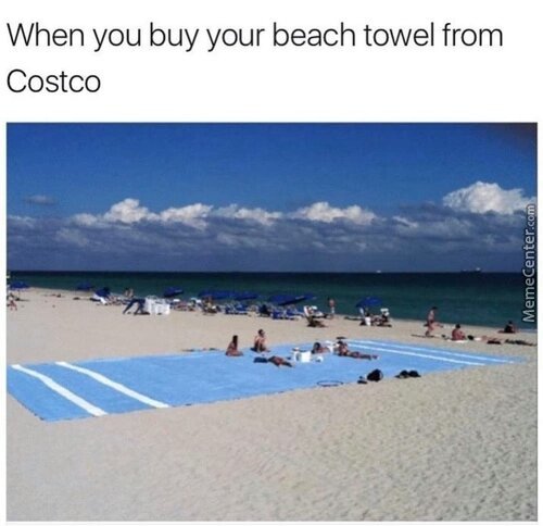 Beach towel from bostoc - meme