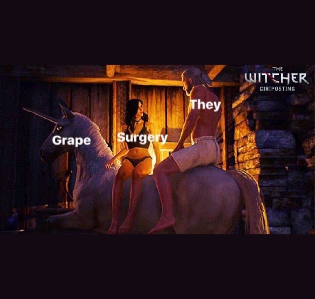 They did surgery on a grape - meme