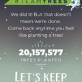 20 milhões de árvores plantadas \o/