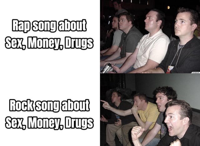 Sex, money and drugs - meme