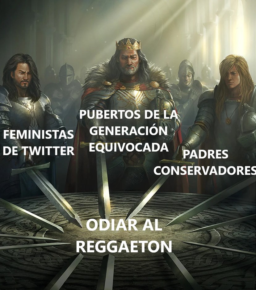 Odiar el reggaeton - meme