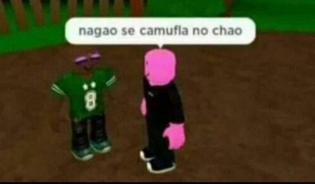 Nagao se camufla no chao - meme