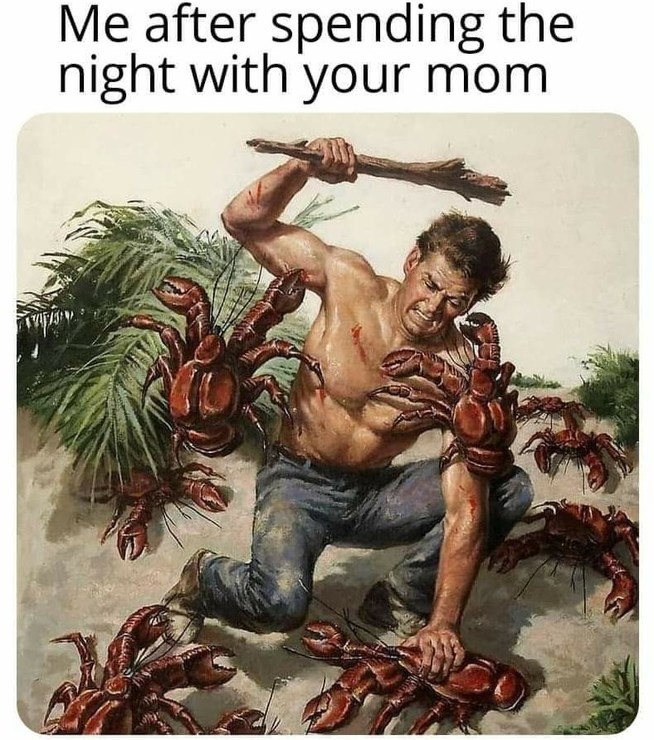 Damn crabs - meme