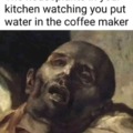 Coffee maker before houseplants?