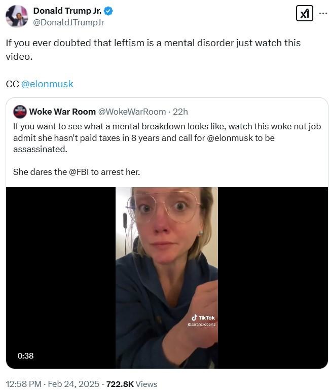 About Sarah C. Roberts asking for Elon Musk assassination video - meme