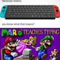 Mario teaches typing
