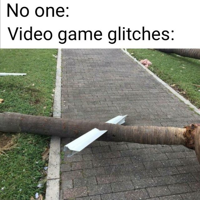 Video game glitches - meme