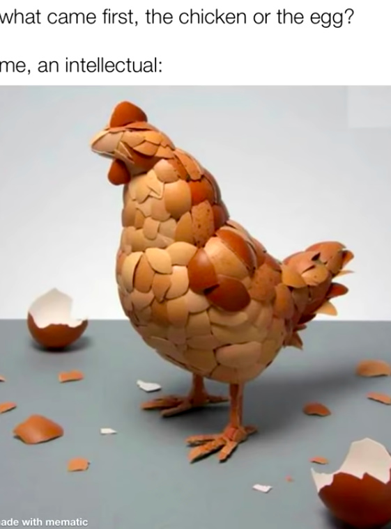 no pearl. the chicken came first.. - meme