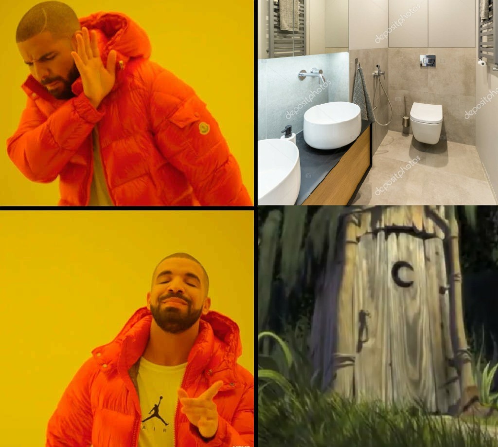 Drake fancy bathroom - meme