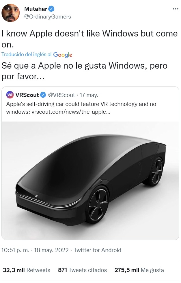 a apple no le gusta windows descripción gráfica - meme