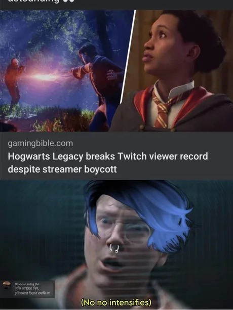 Hogwarts legacy breaking record - meme