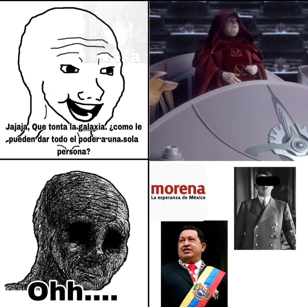 contexto:hoy 1 de junio comenzó las elección judicial de mexico , parece todo tranquilo cuando en realidad es una idea para hacer que el estado  pueda tener los 3 poderes en las manos de un solo partido , sera pésima idea como en bolivia lo implemento - meme