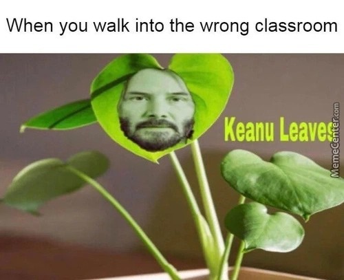 when you walk the wrong classroom - meme