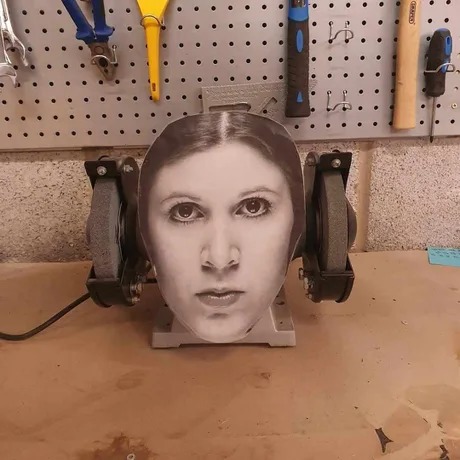 Afilador de la princesa leia - meme