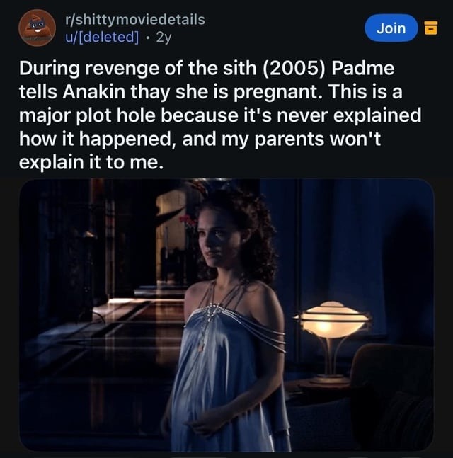 Padmé’s pregnancy: biggest mystery of Star Wars - meme