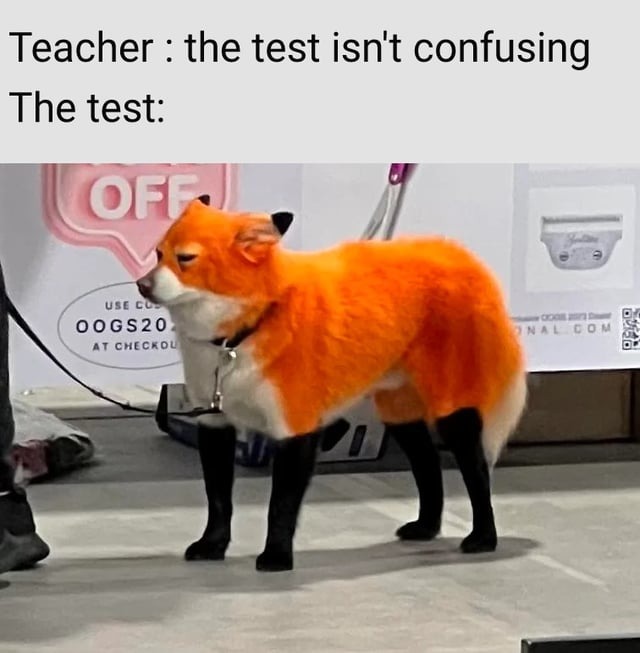 Confusing test - meme