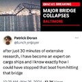 Baltimore Bridge collapse meme