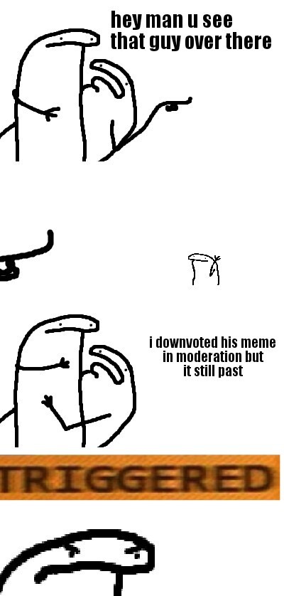 Downvoters are gay - meme