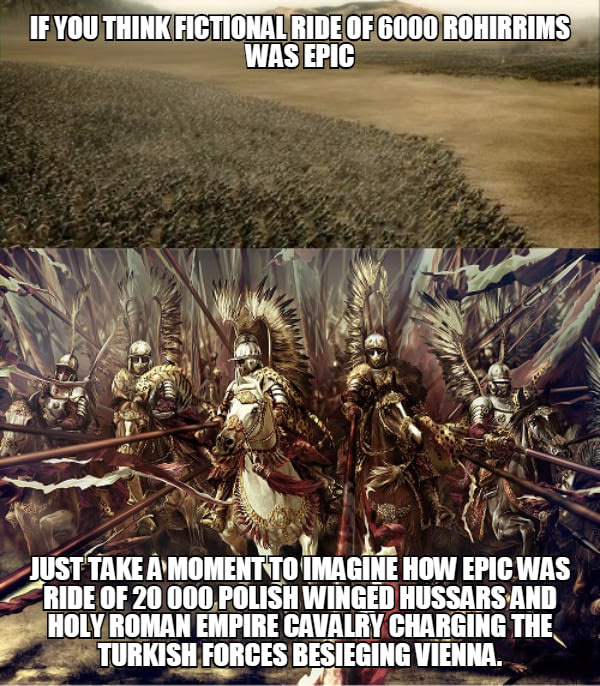 The largest cavalry charge in history - meme