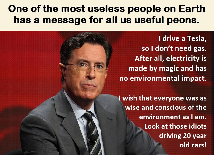 Colbert is our better, so we should shut up and obey! - meme